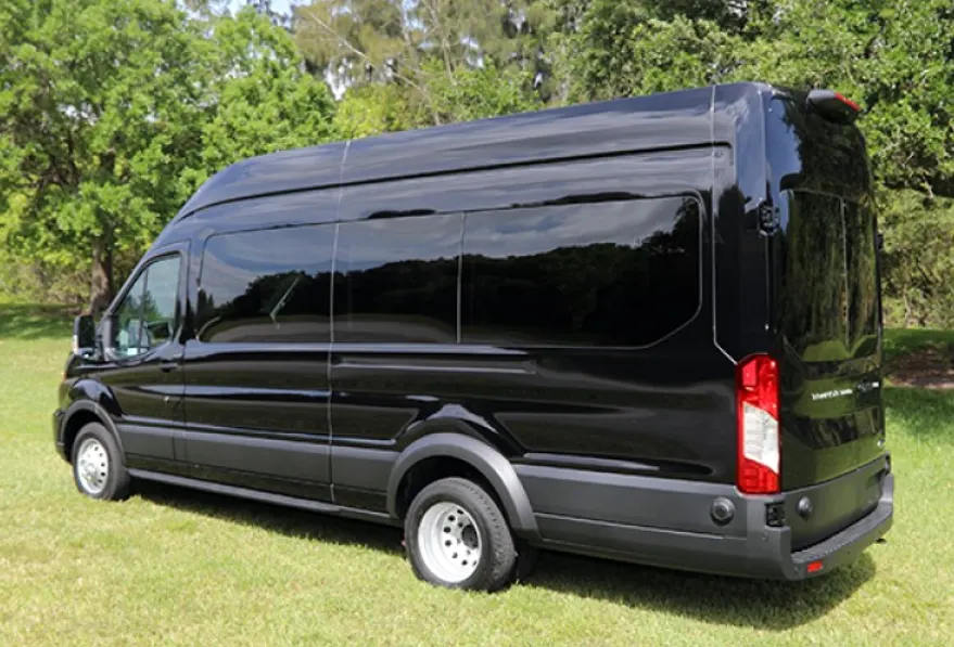 Davis limousine service luxury black SUV fleet parked for airport and executive transportation services