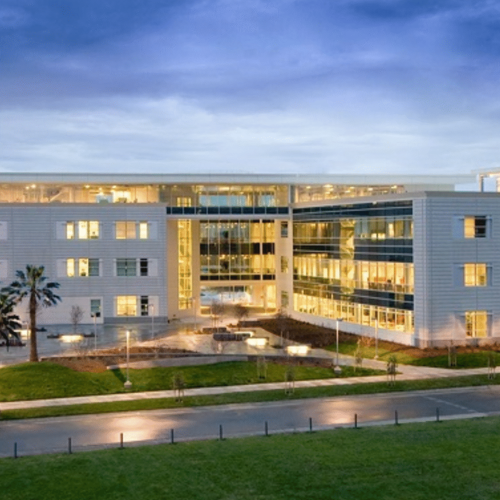 UC Davis campus featuring academic buildings and visitor attractions with reliable transportation by California Limo.