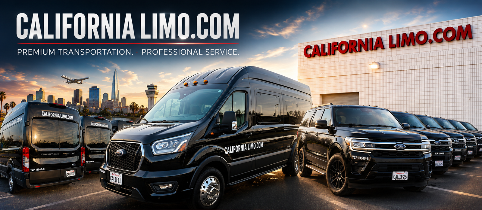 California Limo fleet providing private airport transportation in Northern California
